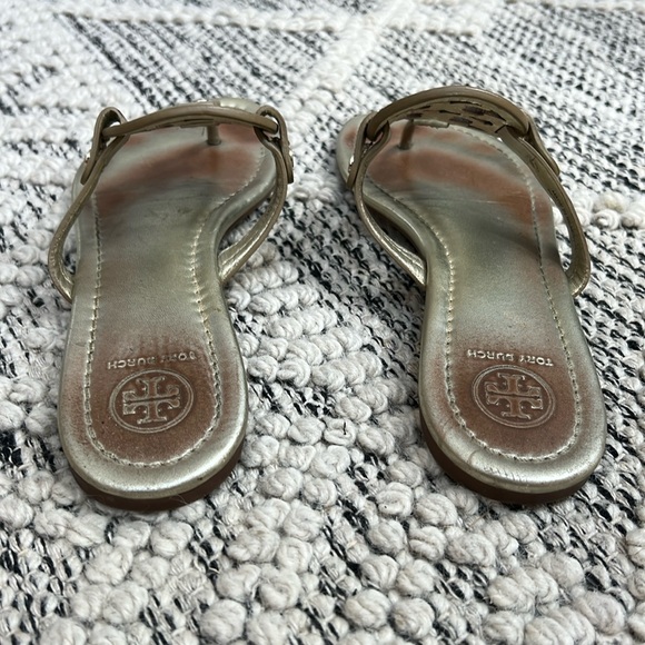Tory Burch Miller Gold Metallic Sandals. Size 7.5. - Picture 4 of 12